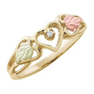 Black Hills Gold Diamond Heart Ring III