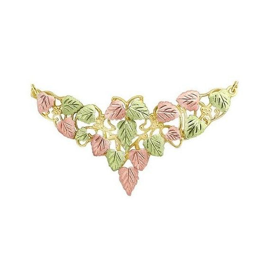 Black Hills Gold Grand Colorful Foliage Pendant & Necklace - Jewelry