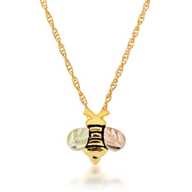 Buzzing Bee Black Hills Gold Pendant & Necklace