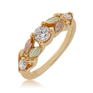 Diamond Beauty - Black Hills Gold Engagement & Wedding Ring Set