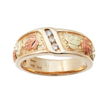Black Hills Gold Elegant Three Diamonds Ring