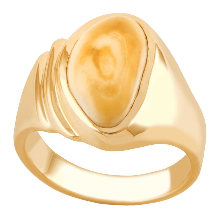 Yellowstone Elk Ivory Gold Ladies Ring