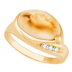 Sierra - Elk Ivory Gold Ladies Ring