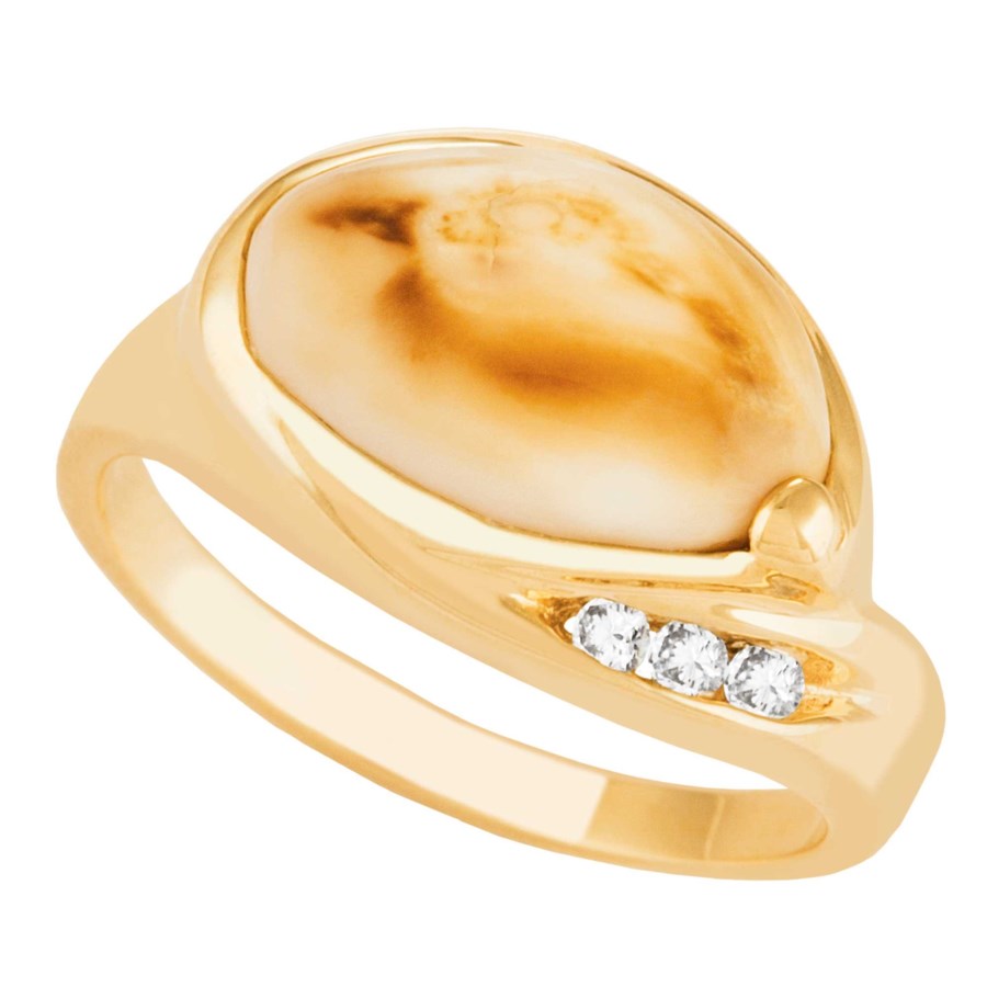Sierra Elk Ivory Gold Ladies Ring
