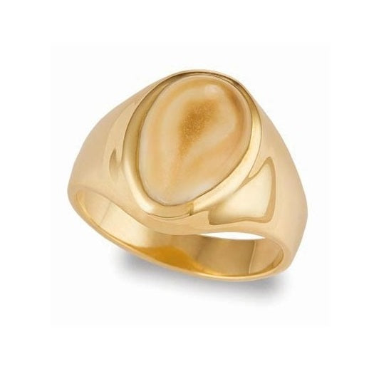 Big Sky - Gold Elk Ivory Mens Ring