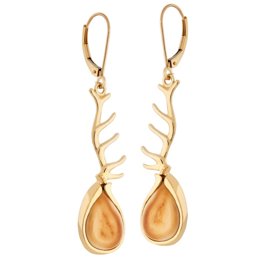 Herd Elk Ivory - Black Hills Gold Earrings