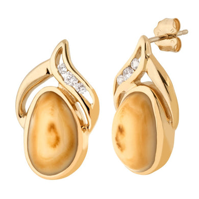 Chesapeake Elk Ivory - Black Hills Gold Earrings