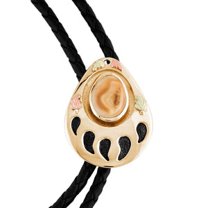 Grizzly Elk Ivory Black Hills Gold Bolo