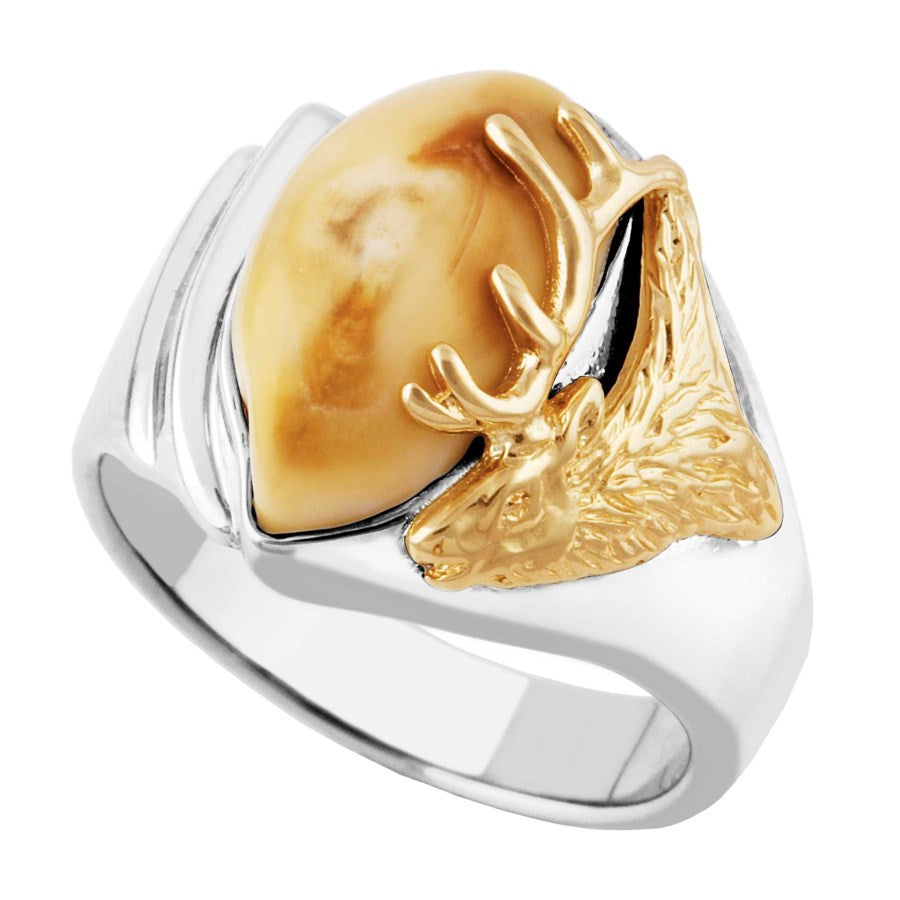 Whitewater - Sterling Silver Ladies Elk Ivory Ring – Fortune And Glory ...