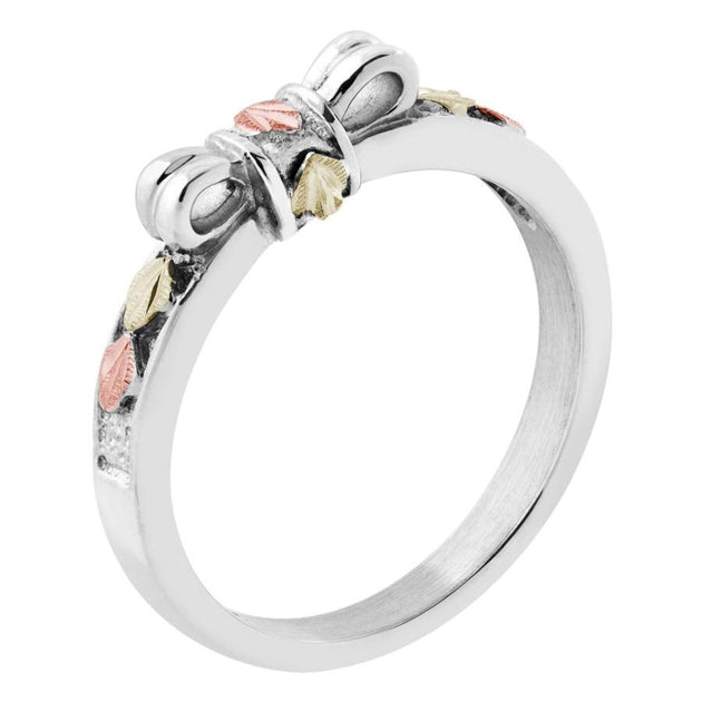 Sterling Silver Black Hills Gold Bowtie Ring - Jewelry
