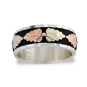Sterling Silver Black Hills Gold Antiqued Ring III - Jewelry