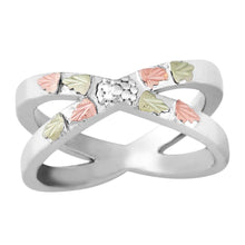 Sterling Silver Black Hills Gold Foliage Bands Ring - Jewelry