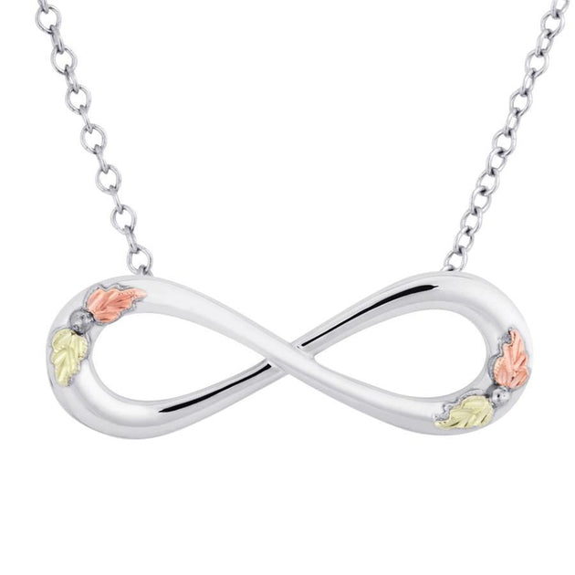 Sterling Silver Black Hills Gold Infinity Pendant - Jewelry