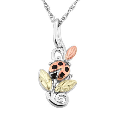 Sterling Silver Black Hills Gold Ladybug Pendant - Jewelry