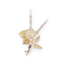 Sterling Silver Black Hills Gold Sweet Hummingbird Pendant - Jewelry