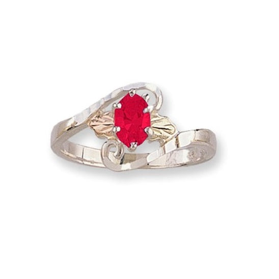 Sterling Black Hills Gold Bellissima Genuine Ruby Ring