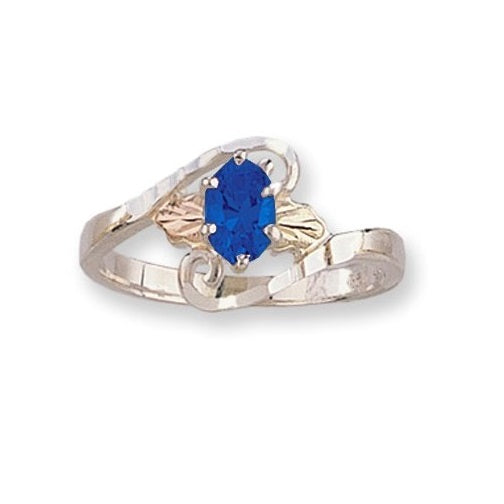 Sterling Black Hills Gold Bellissima Genuine Sapphire Ring