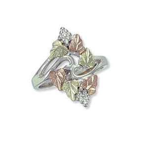 Sterling Silver Black Hills Gold Magnificent Foliage Ring - Jewelry
