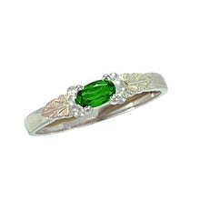 Sterling Silver Black Hills Gold Bright Emerald Ring - Jewelry