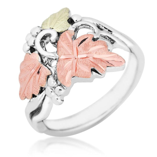 Sterling Silver Black Hills Gold Traditional Ring IX - Jewelry