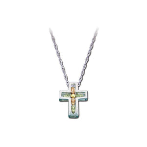 Sterling Silver Black Hills Gold Beautiful Cross Pendant - Jewelry
