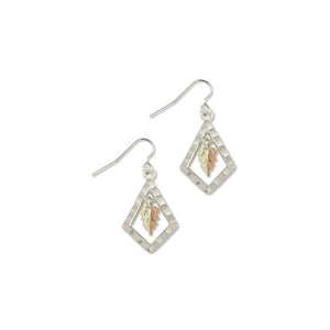Sterling Silver Black Hills Gold Classic Earrings IV