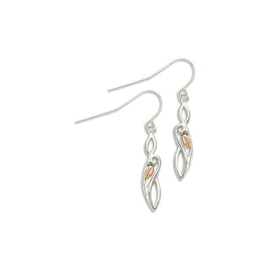 Traditional VII - Sterling Silver Black Hills Gold Earrings