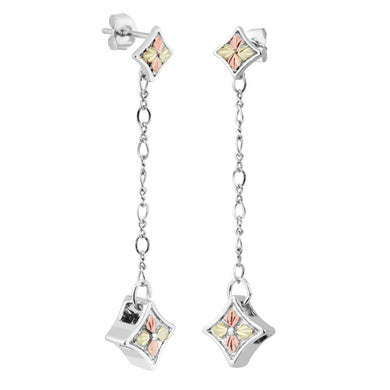 Traditional XII - Sterling Silver Black Hills Gold Earrings