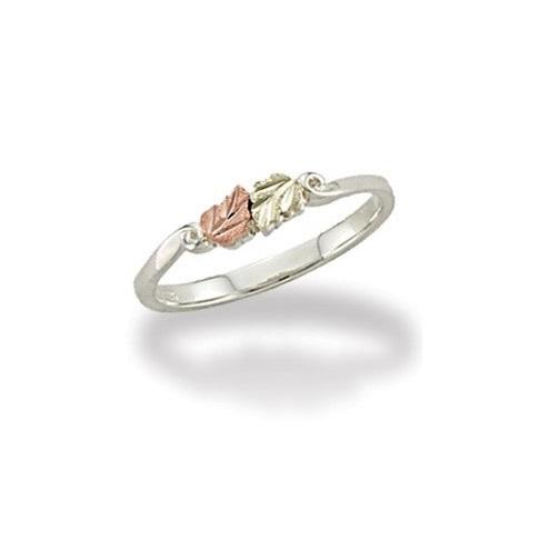 Sterling Silver Black Hills Gold Lil Leaves Ring II - Jewelry