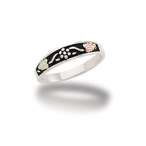 Sterling Silver Black Hills Gold Antiqued Ring - Jewelry