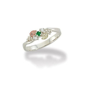 Sterling Silver Black Hills Gold Lil Emerald Ring - Jewelry