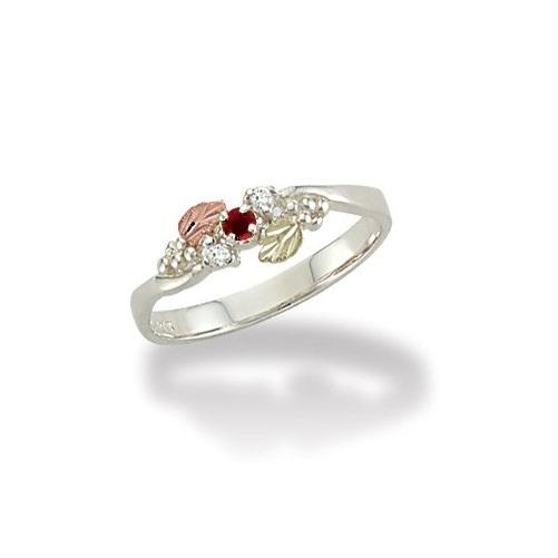 Sterling Silver Black Hills Gold Lil Ruby Ring - Jewelry