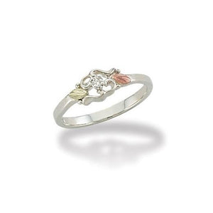 Sterling Silver Black Hills Gold Fancy Diamond Ring - Jewelry