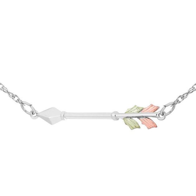 Sterling Silver Black Hills Gold Arrow Pendant - Jewelry