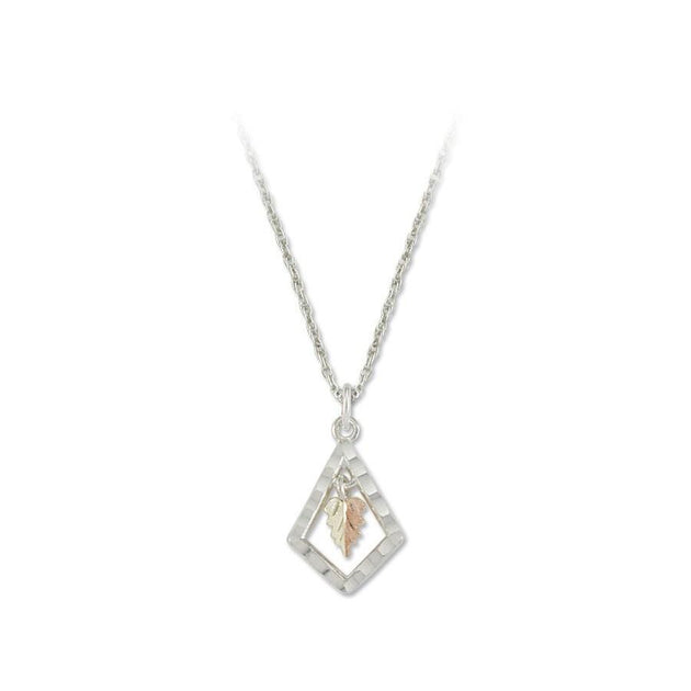 Sterling Silver Black Hills Gold Quadrangle Pendant - Jewelry