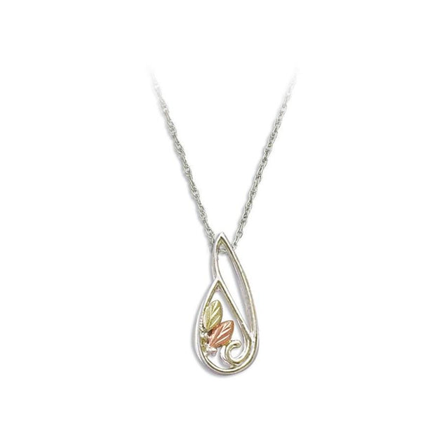 Sterling Silver Black Hills Gold Fanciest Foliage Pendant - Jewelry