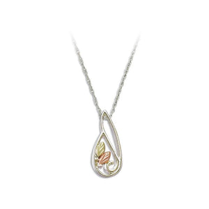 Sterling Silver Black Hills Gold Fanciest Foliage Pendant - Jewelry