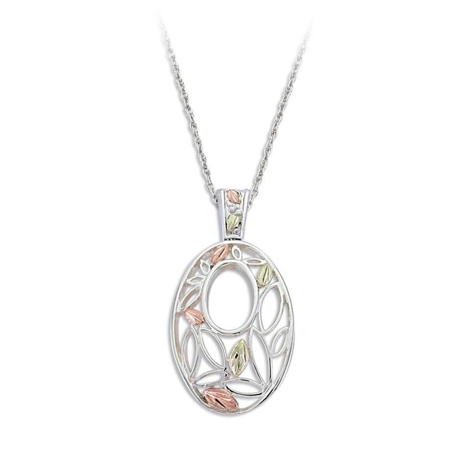 Sterling Silver Black Hills Gold Most Beautiful Foliage Pendant - Jewelry