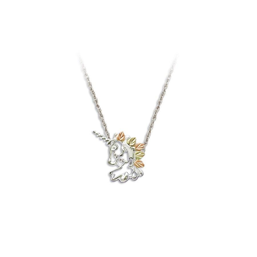 Sterling Silver Black Hills Gold Unicorn Pendant - Jewelry