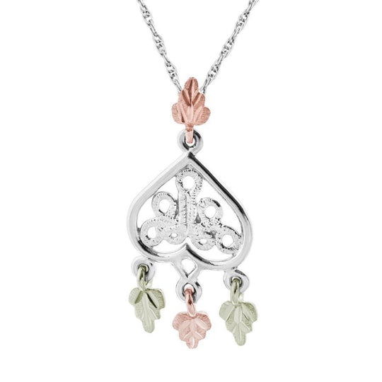Sterling Silver Black Hills Gold Magnificient Dangle Pendant II - Jewelry