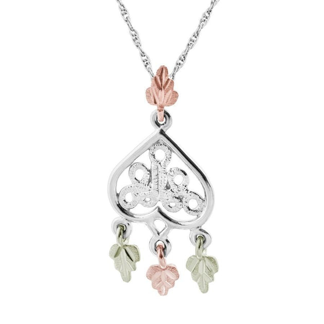 Sterling Silver Black Hills Gold Magnificient Dangle Pendant II - Jewelry