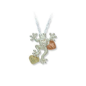 Sterling Silver Black Hills Gold Little Frog Pendant - Jewelry