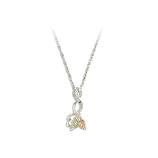 Sterling Silver Black Hills Gold Traditional Foliage Pendant IV - Jewelry