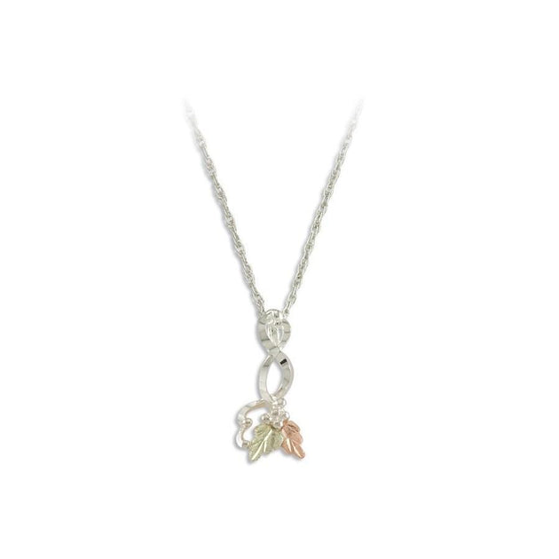 Sterling Silver Black Hills Gold Traditional Foliage Pendant IV - Jewelry