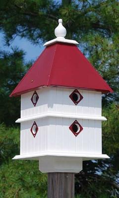 Plantation Bird House Merlot Roof - Birdhouses