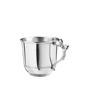 Bow Handle Baby Cup 5 oz in Pewter - ENG