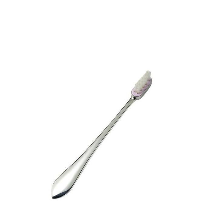 Jackson Baby Toothbrush in Sterling Silver - Pink - Baby Gifts
