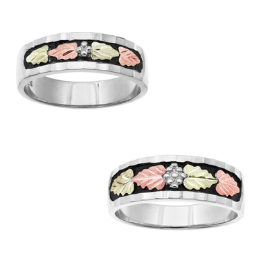 Traditional - His & Hers Black Hills White Gold Wedding Set
