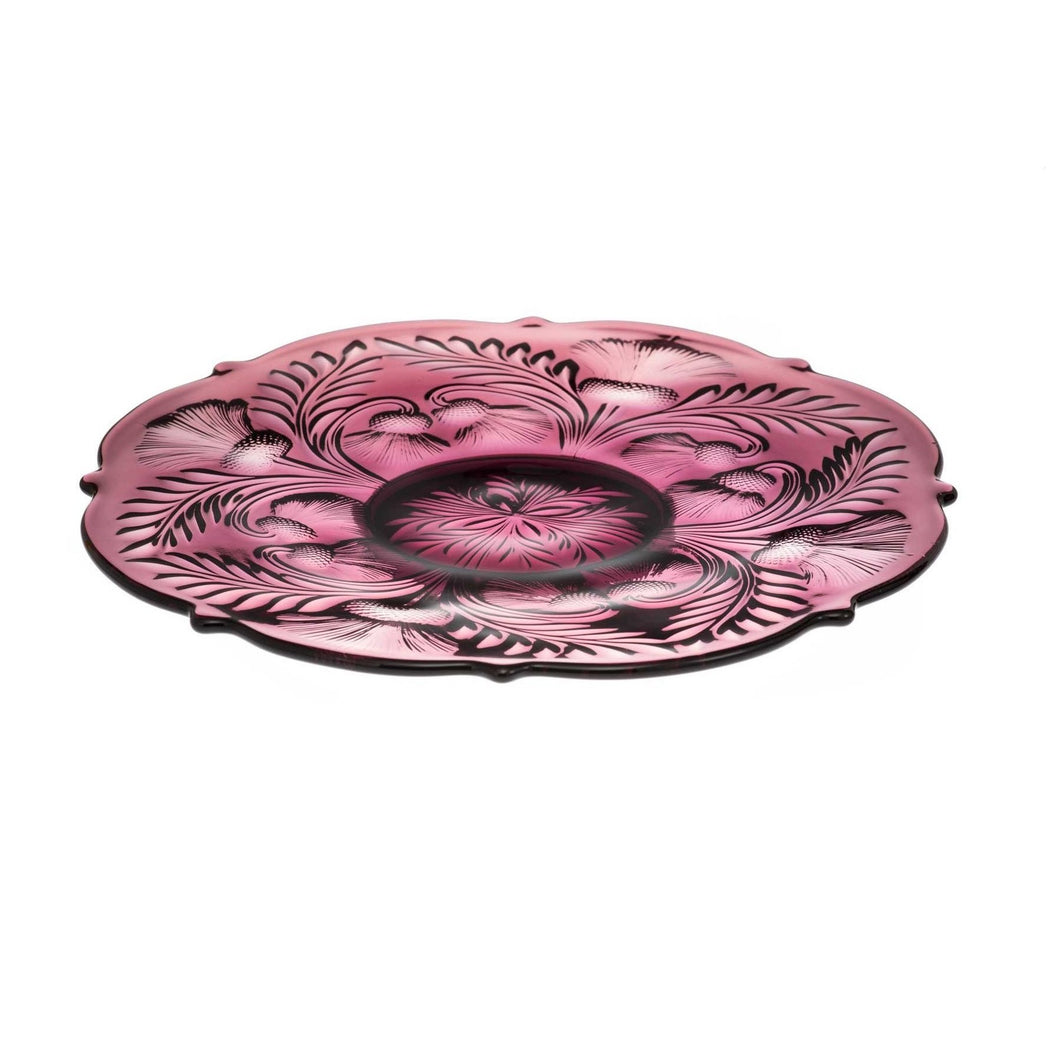 Inverted Thistle Glass Egg Plate - 4 Color Options - Baby Gifts
